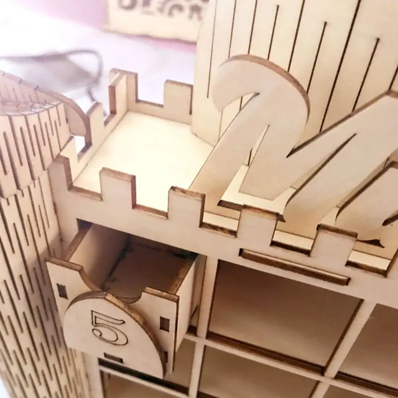 Деревянный MDF мусульманский ИД Мубарак Рамадан знак календарь Адвент обратный