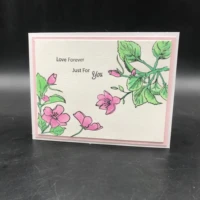 azsg beautiful flowers love forever clear stamps for scrapbooking diy clip art card making decoration silicone stamps crafts