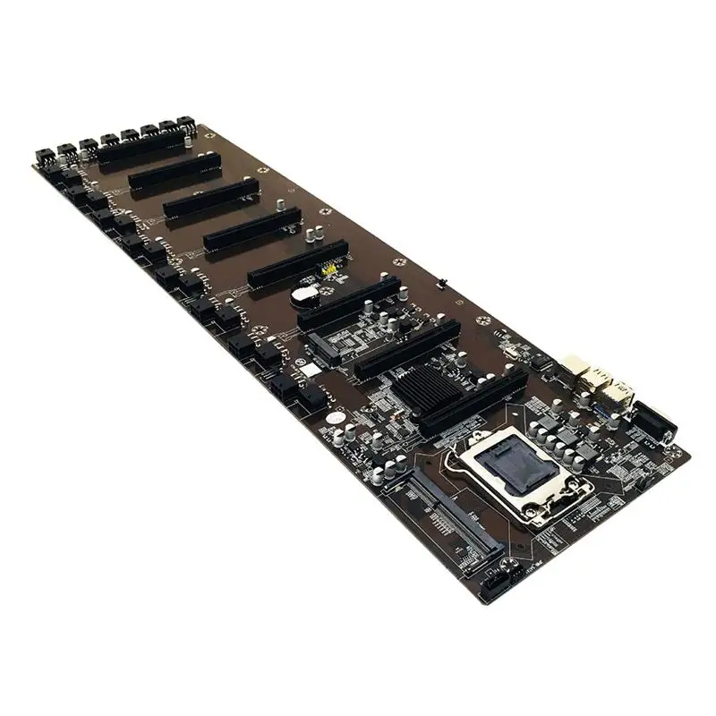 brand new mining machine b75 motherboard 8 pcie 16x graphics card slot 8g mainboard memory for lga 1155 cpu eth zec etc mining free global shipping