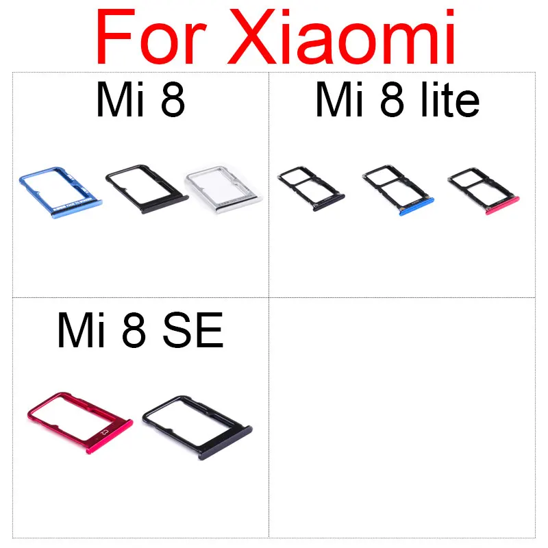 Слот для sim карты адаптер Xiaomi Mi 8 SE Lite Mi8 Youth Mi8Youth Micro SD ридер держатель карт Запасные