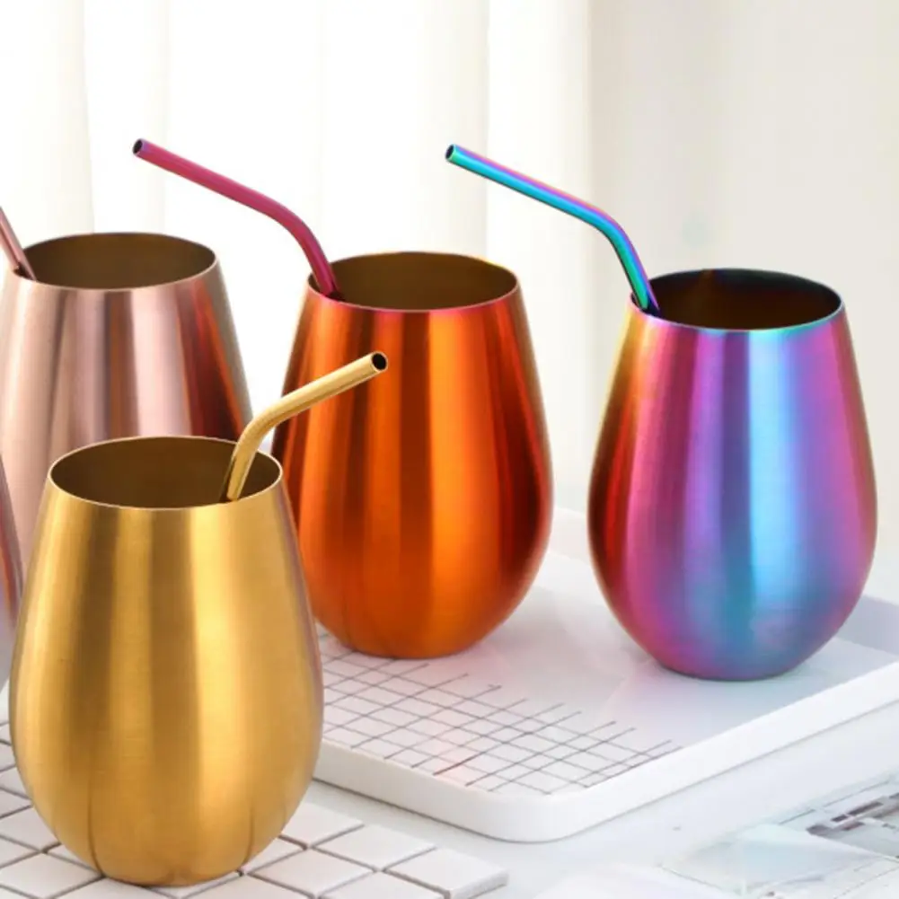 

Durable 304 Stainless Steel Wine Glasses Coffee Drink Beverage Beer Drinkware Water Cup Mugs Kitchen Hotel Milks Tea Cup