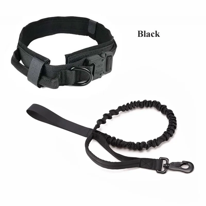 Тактический поводок для собак с 2 ручками быстросъемный ошейник в стиле милитари
