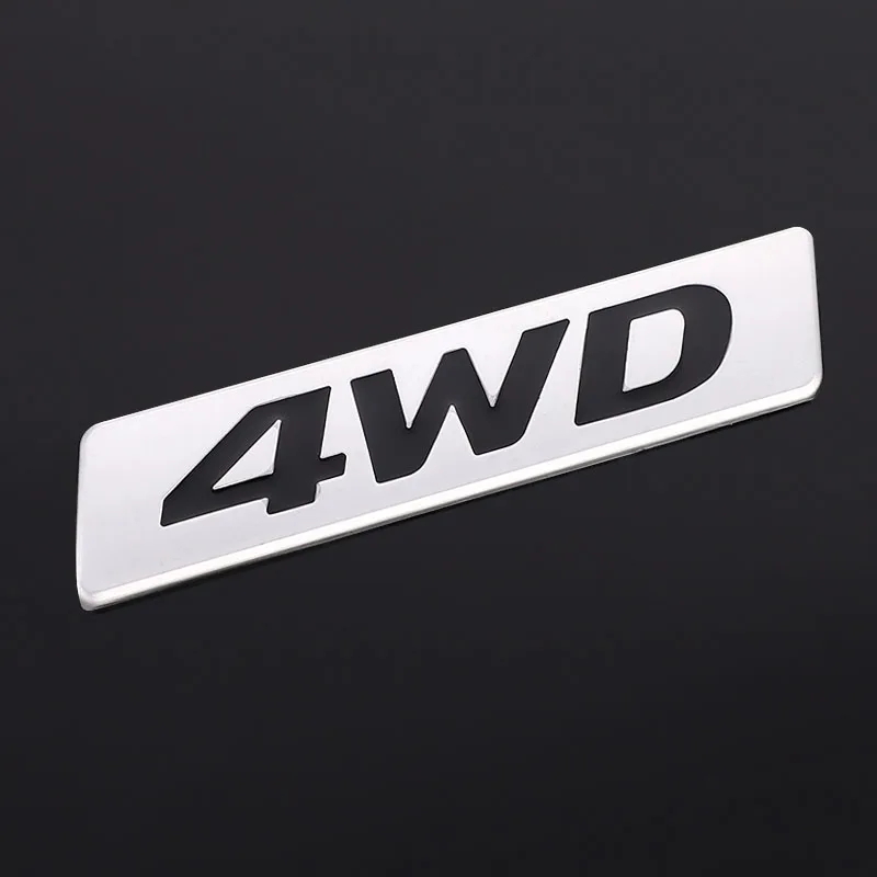 Креативные автомобильные Стикеры 3D металлические хромированные 4WD 4X4 эмблемы