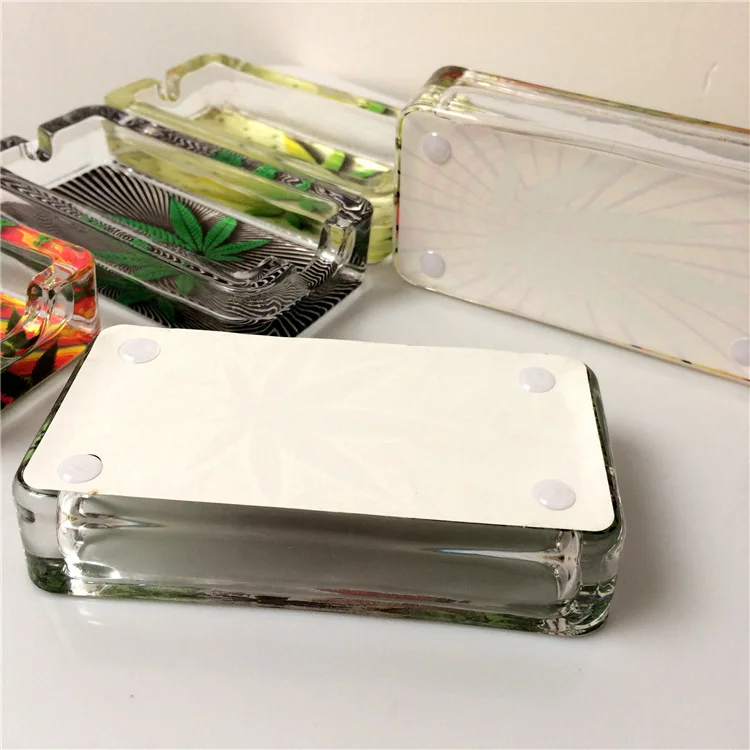 Стеклянная Пепельница в стиле регае раста конопли листок Боба Марли украшение