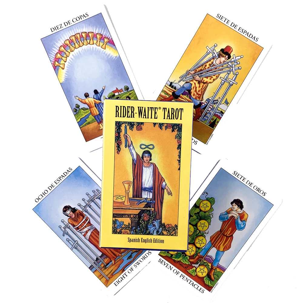 Классические Таро испанские карты с направляющей книга игральные миниатюры