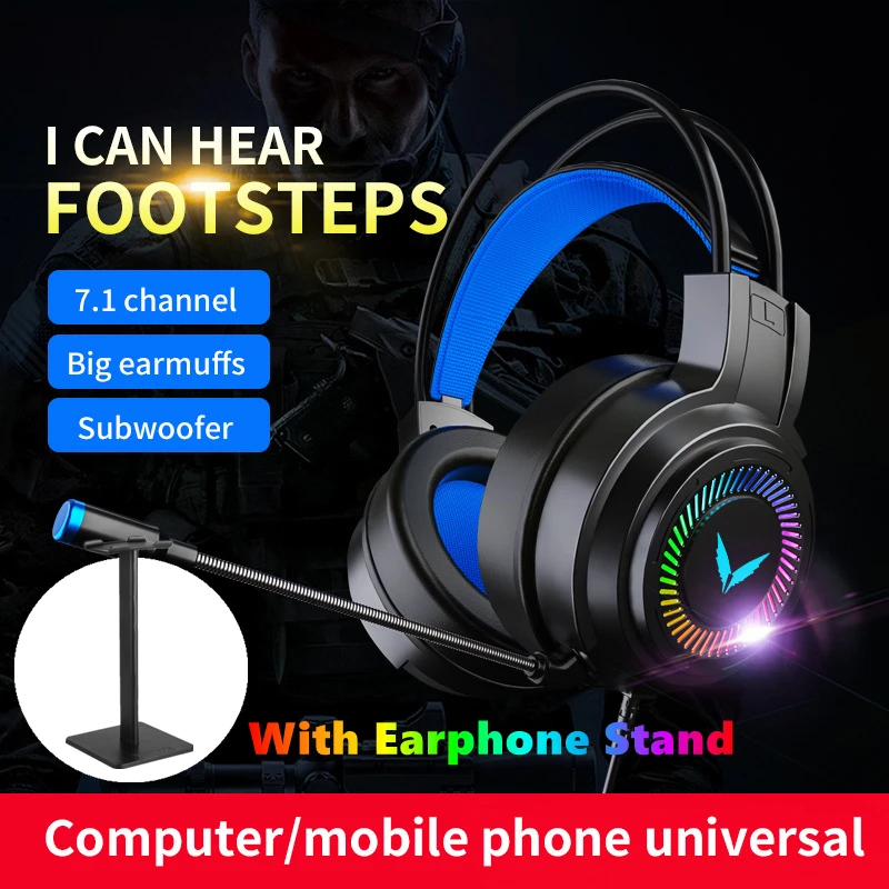 

Игровые наушники G60, стерео проводные наушники 7,1 с объемным звуком, USB, с оригинальным микрофоном, красосветильник ка для ПК, ноутбука, PS5