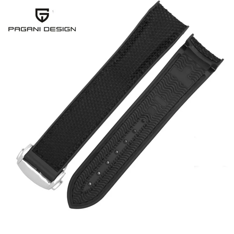 PAGANI DESIGN PD1685 007 Watches men Original NATO watch strap Silicone/Stainless strap 20mm