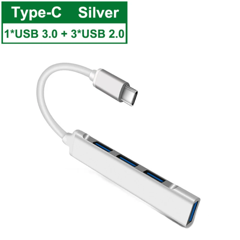 

USB C HUB 3.0 Type C 3.1 4 Port Multi Splitter Adapter With OTG Function For Lenovo Xiaomi Macbook Pro PC Computer Accessories