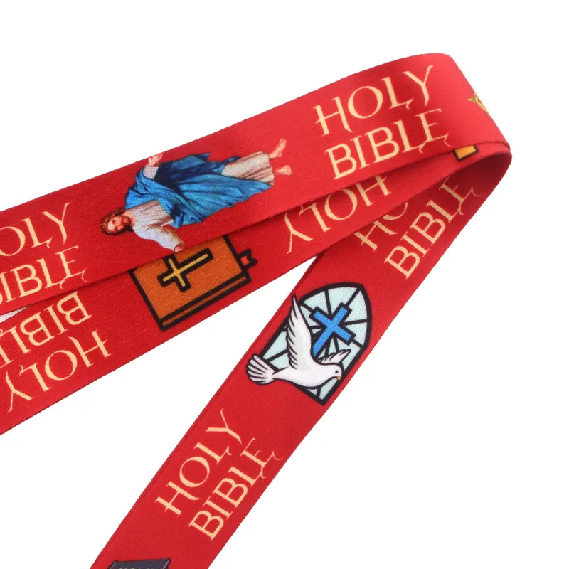 

Jesus Bible Art Key Chain webbings ribbons Neck Strap for Phone Keys ID Card Cartoon Lanyards