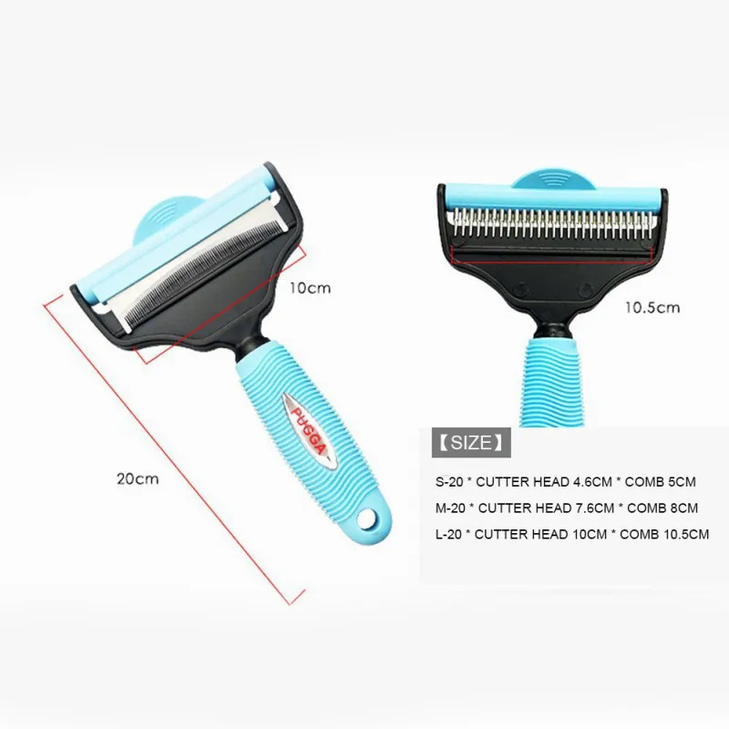 

Pet Cat And Dog Massage Hair Removal Dual-purpose Needle Comb Brush (arc Hair Removal 10cm Blade) NEW