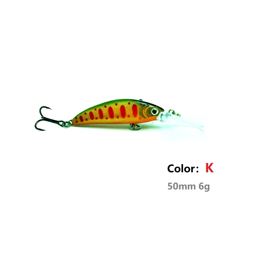 Color K Новинка, мини приманка для рыбной ловли, гольян, 5 см, приманка, Реалистичная, Свинг, маленькая рыба, жесткая, для глубокого дайвинга, приманки, высокое качество, вибрация, Япония, ima, 50ss - Цвет: Color K