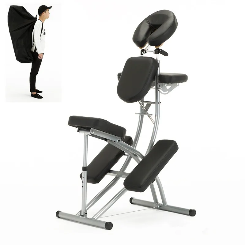 

Deluxe Fodable Tattoo Spa Chair Salon Furniture Lightweight Portable Modern Folding Massage Tattoo Beauty Chair Leather Black