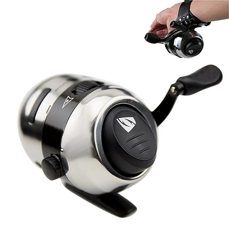 

2021 Fishing Reels Speed Ratio 2.8:1 for Slingshot Shooting Fish Use Dart Stainless Steel Closed Fishing Wheel Outdoor Hunting