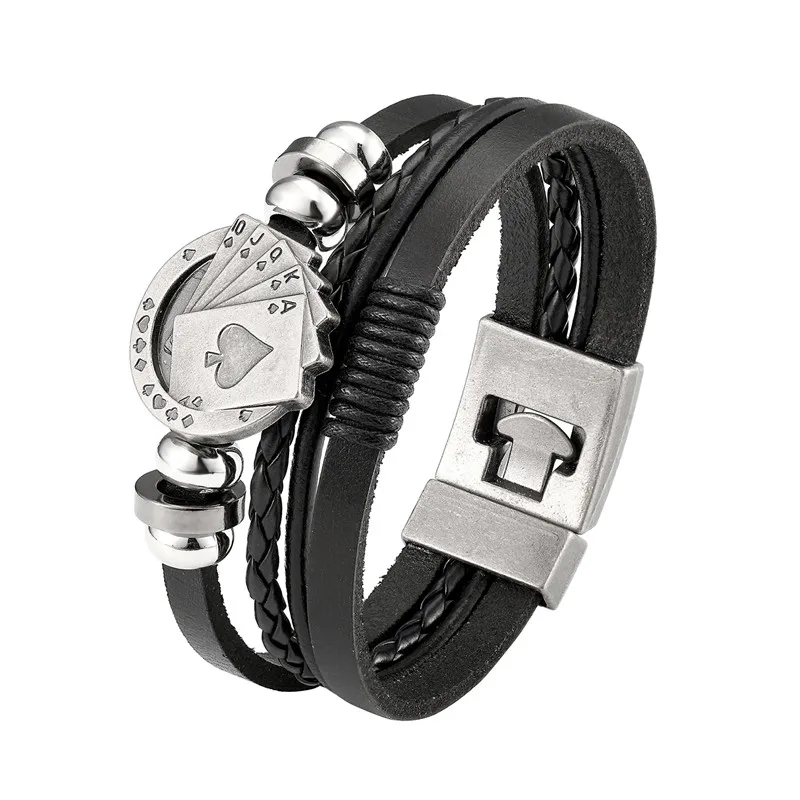 Мужские кожаные браслеты с якорем хорошего качества популярные рыцарская