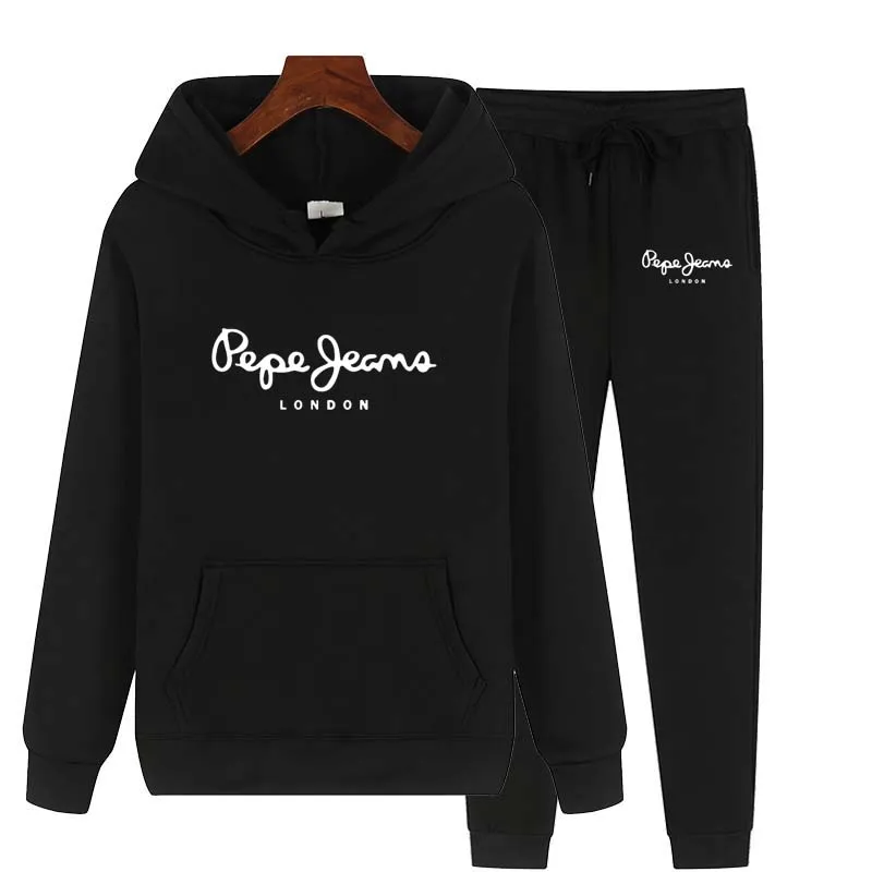 

2021 Hot Sale High Quality Ladies Casual Hoodie + Pants Printed Sportswear Pullover Sweatshirt Pants Harajuku Women's Suit