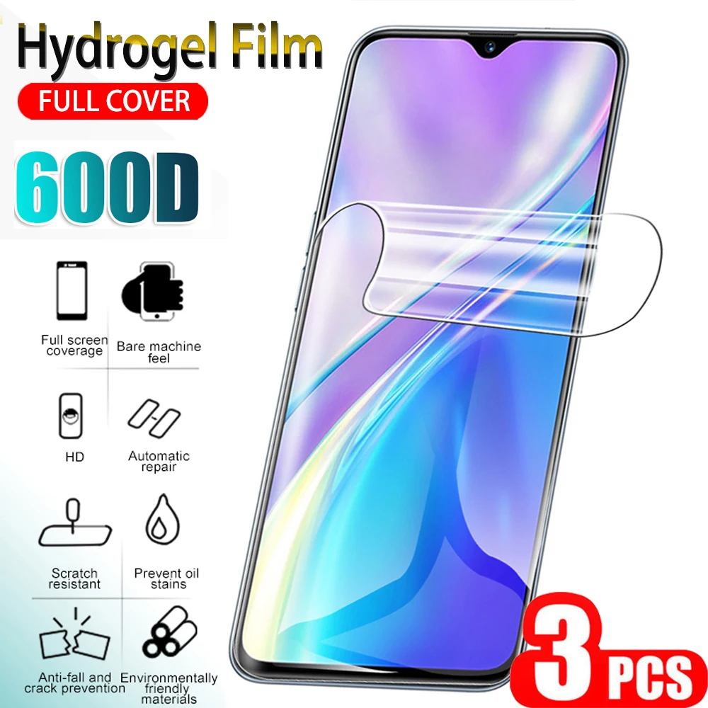 Гидрогелевая пленка 3 шт. Защитная для экрана Oppo Realme 5 pro 5s 2 Q мягкая защитная oppo realme