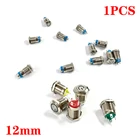 12 мм металлический кнопочный переключатель кольцо лампа символ питания Водонепроницаемая светодиодный светильник ка самоблокировка Кнопка самосброса 3 в 5 в 12 В 24 В 220 В
