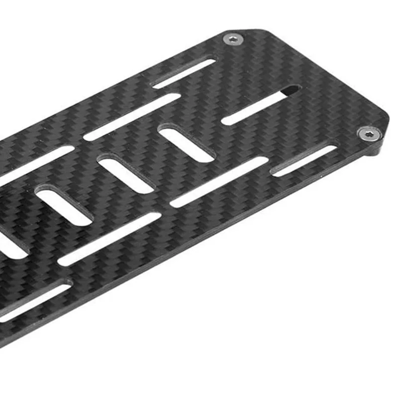 

RC Battery Mount Plate, Carbon Fiber Battery Mount Plate for Axial SCX10 F350 D90 1/10 Scale RC Car Accessories(Black)