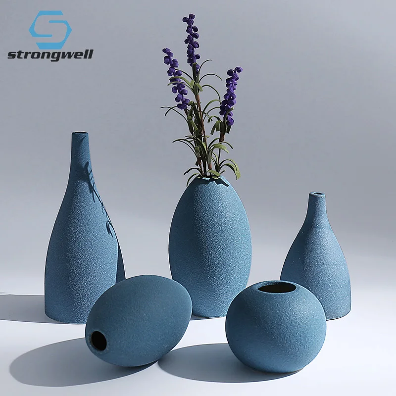 Средиземноморская керамическая дзен ваза Strongwell для сушеных цветов настольное