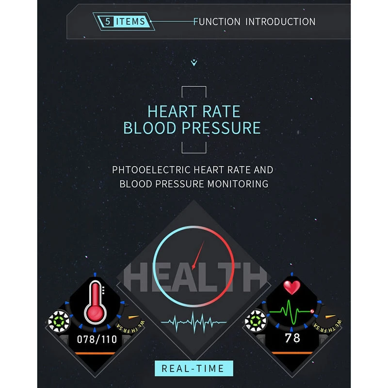 

Sport Smart Watch Heart Rate Monitor Blood Pressure Fitness Smart Watch