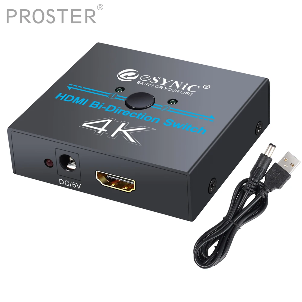 Proster 3D HDMI совместимый сплиттер двунаправленный переключатель поддерживает 4K Ultra