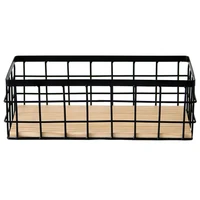 laundry basket organizer iron wall shelf with wooden board hanging storage basket sundries shelves holder rack home decoration