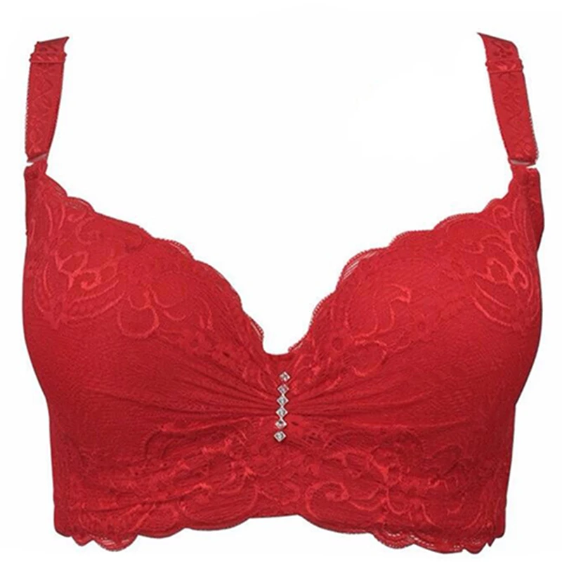 Большой размер женское сексуальное нижнее белье с кружевной окантовкой чашка 3/4