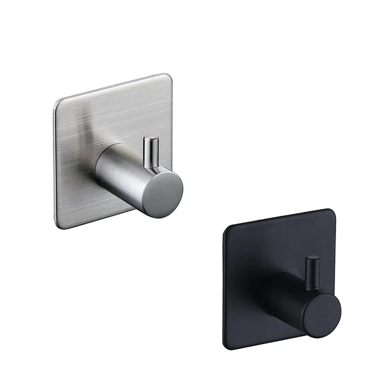 Fowecelt 2021 Нержавеющая сталь черный серебристый цвет настенные крючки современный