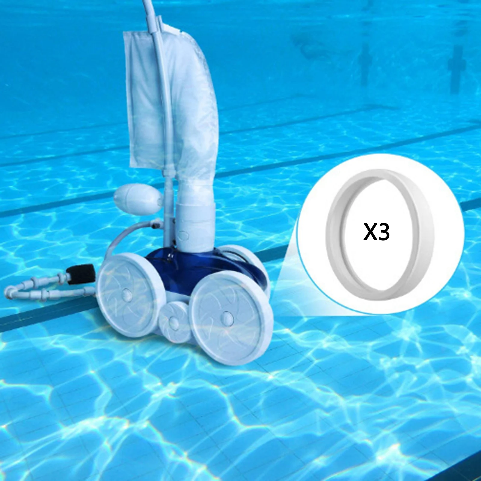

3x 17cm Pool Cleaner All Purpose Tire Replacement For Polaris 180 280 360 380 Pool Clean Machine Accessories