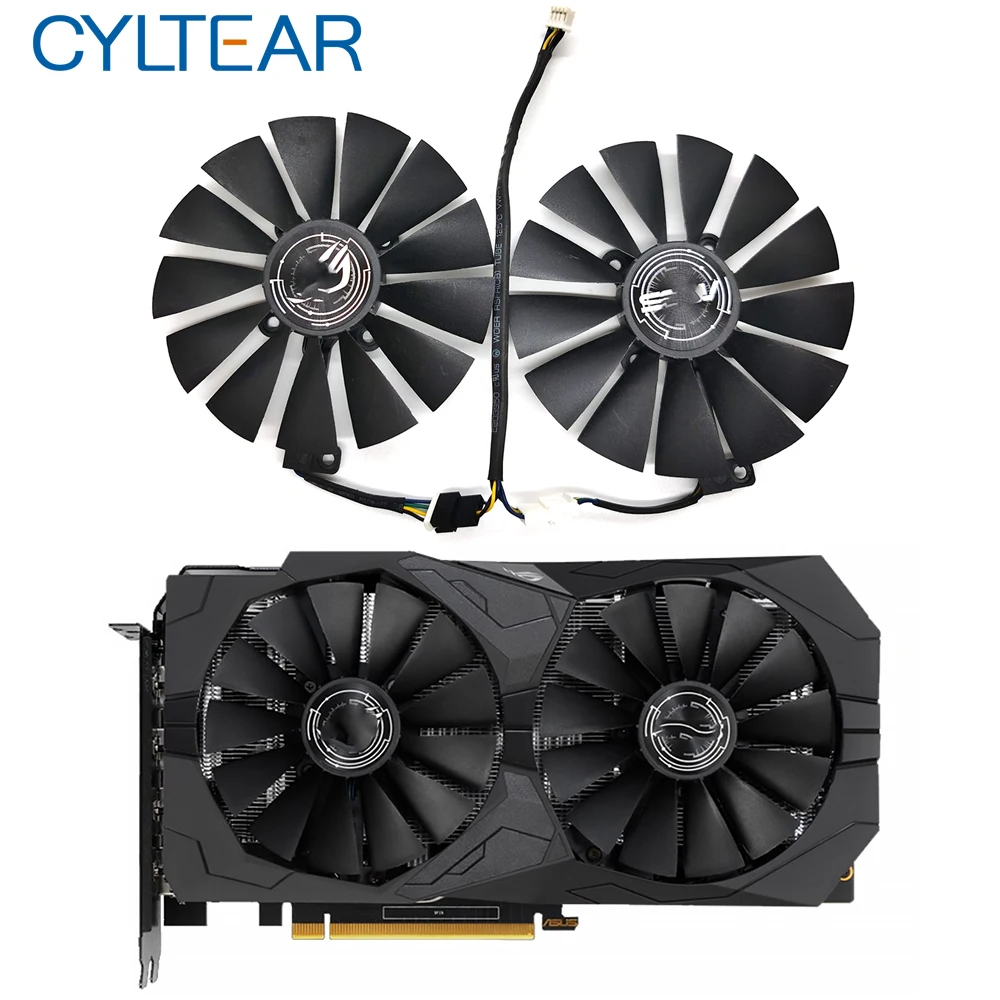 New 95MM PLD10010S12H Cooler Fan For ASUS ROG STRIX Dual RX 470 570 AMD RX470 RX570 Gaming Video Card Cooling | Компьютеры и офис