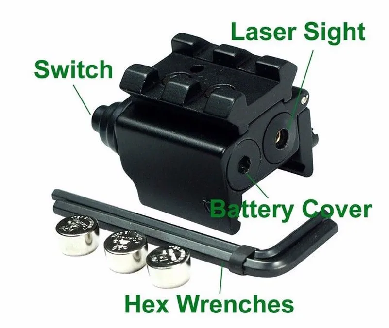 Регулируемый компактный Красный точечный лазерный прицел US Mini подходит для Glock 17