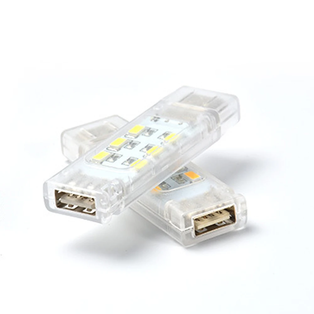 Портативный светодиодный ночной мини светильник с USB 3 12 24 светодиода лампа для
