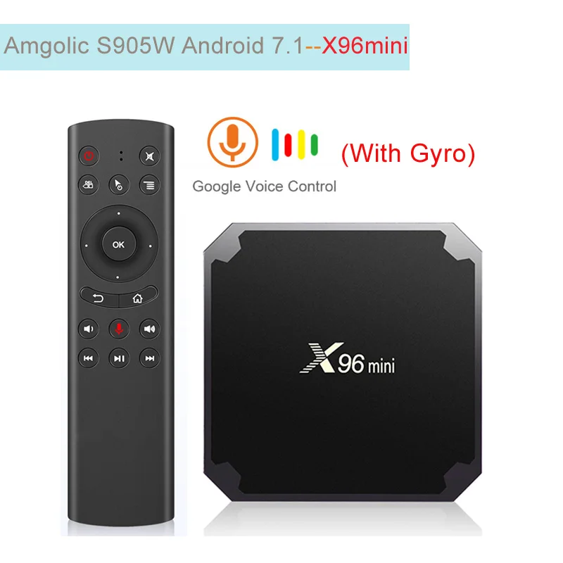 X96 мини Мини Android 7 1 Smart tv BOX Amlogic S905W четырехъядерный YouTube медиаплеер Поддержка 4K 30tps