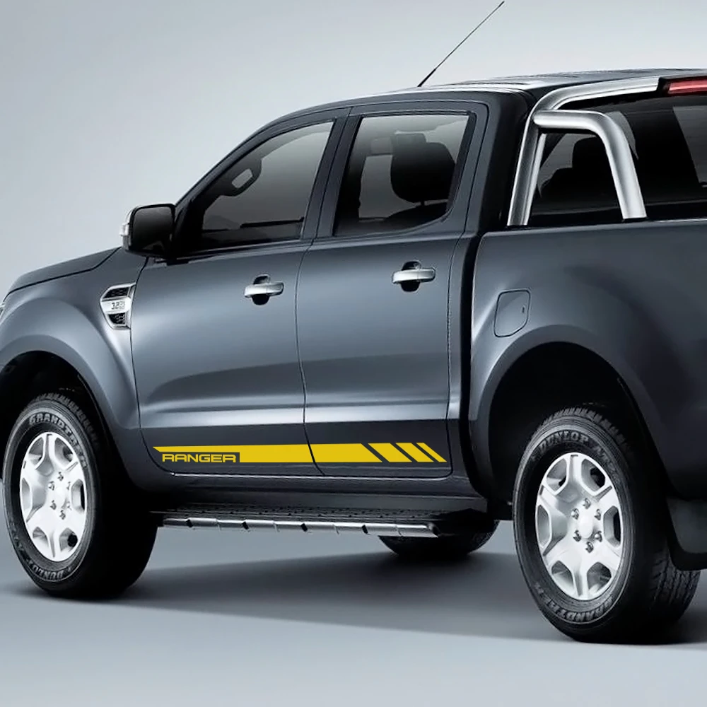 Наклейка на боковую юбку автомобиля виниловая полоска для пикапа Ford Ranger F150 Raptor F250