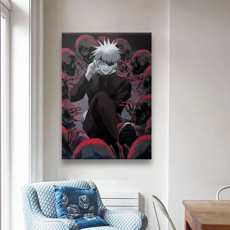 

Prints Home Decor Jujutsu Kaisen Satoru Gojo Anime Canvas Poster Painting Wall Art Modular Picture No Framework For Living Room