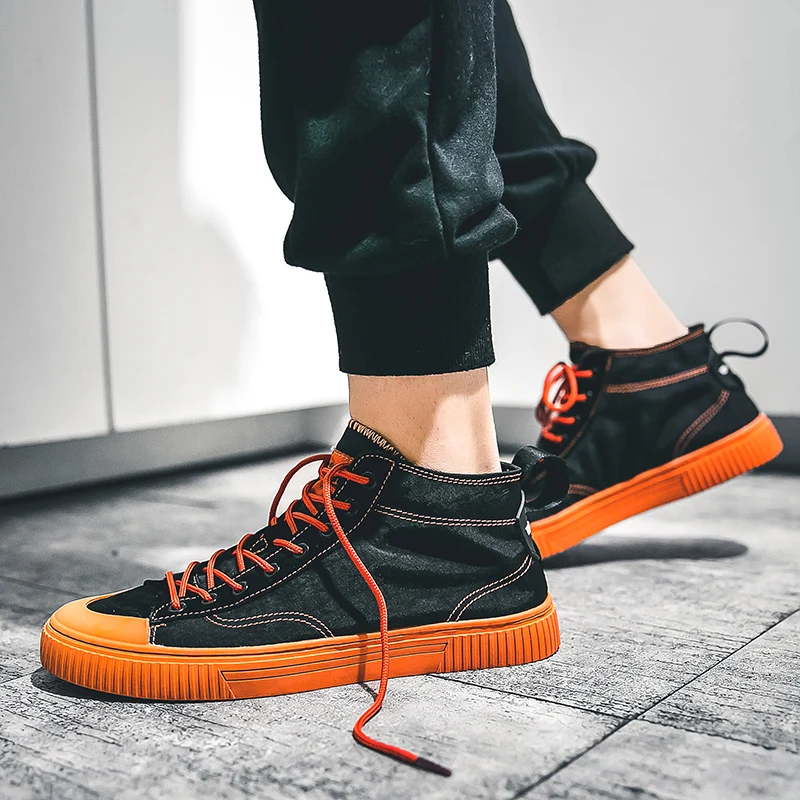 2019 Hot Men Shoes Fashion Denim High Tops Sneakers Autumn Footwear For Man New Casual | Обувь