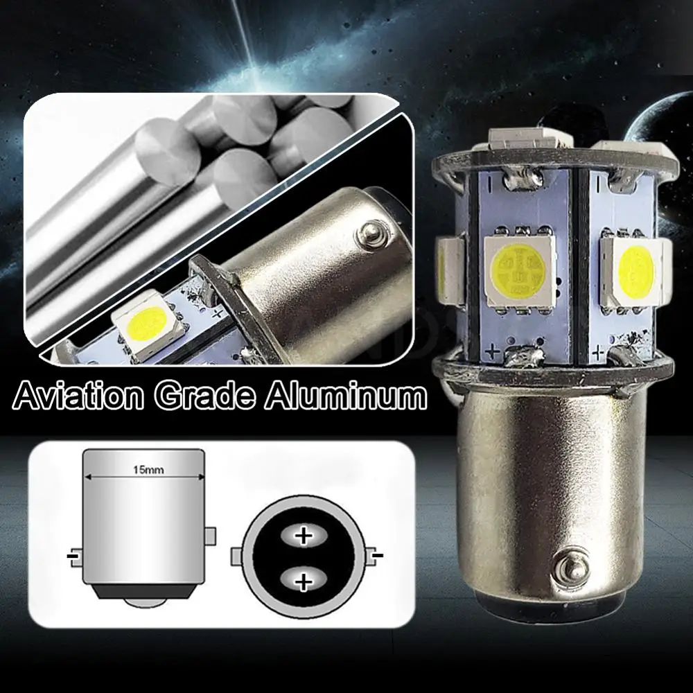 4/10 шт 6V 5050 9 SMD белый двухлучевой 1157 BAY15D P21/5 Вт авто тормоз задний DRL светодиодный