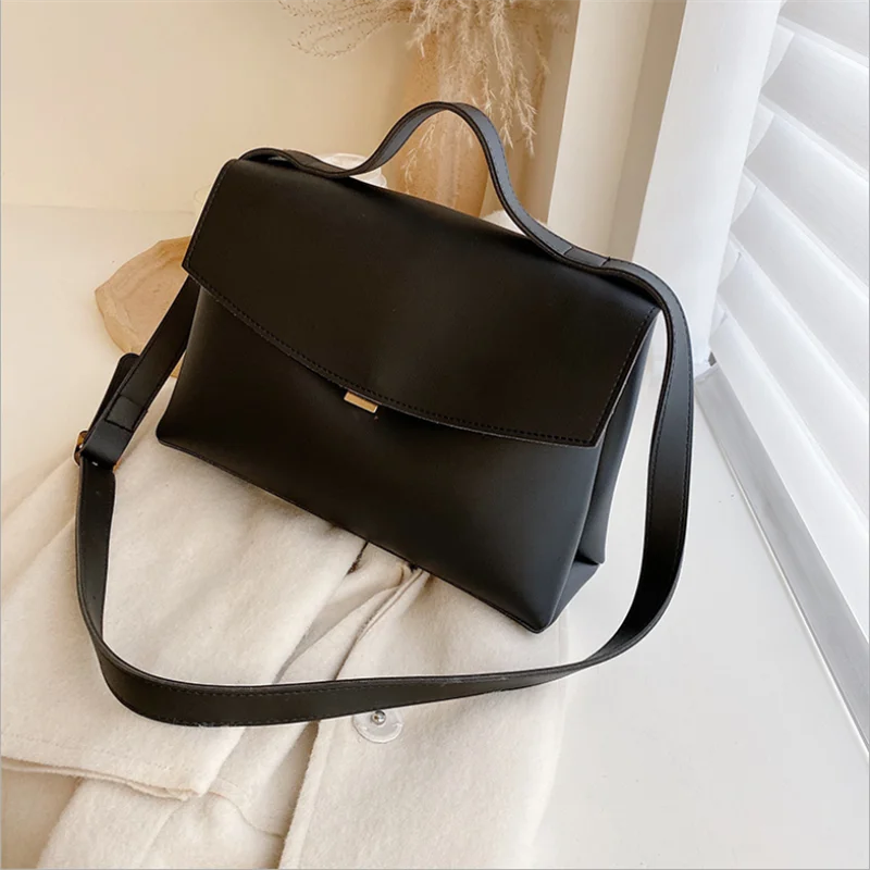 

2021 New Vintage Fashion Female Tote Bag High Quality PU Leather Women's Designer Handbag High capacity Shoulder Messenger Bag