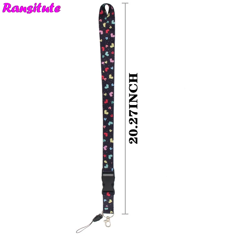 Ransitute черный Love Key талреп ID бейдж держатель многофункциональный мобильный