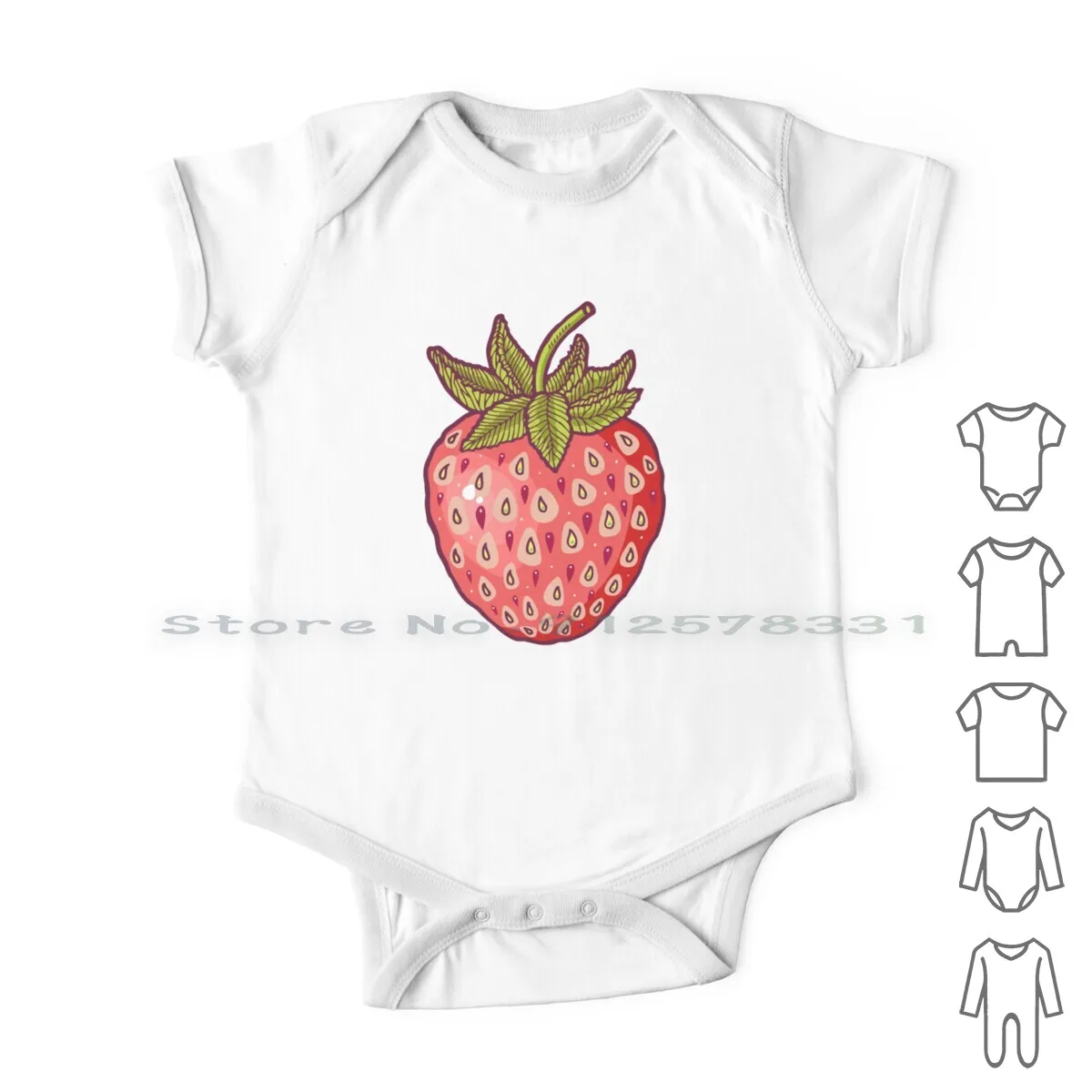 

Strawberry Fields Newborn Baby Clothes Rompers Cotton Jumpsuits Strawberries Fruits Mystery Romance Leaves Summer Wedding Pink