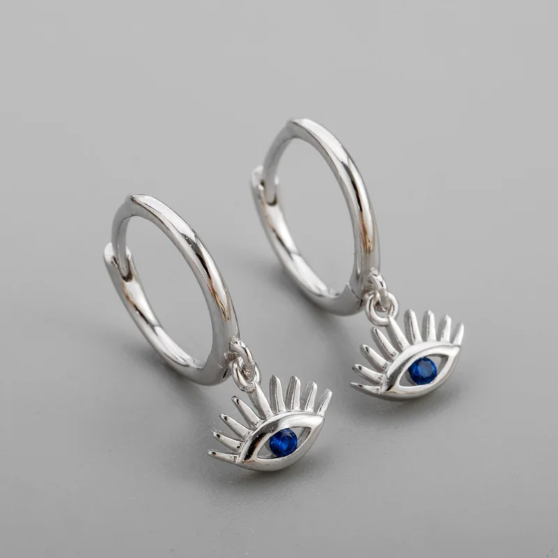 Женские серьги-кольца Foxanry серебро 925 пробы с цирконом