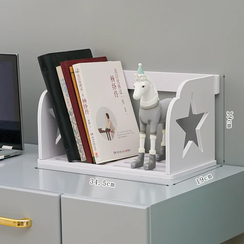 Простая и простая настольная книжная полка книги студенческий стол полки для хранения маленькая книжная полка креативный класс для детей - Цвет: A