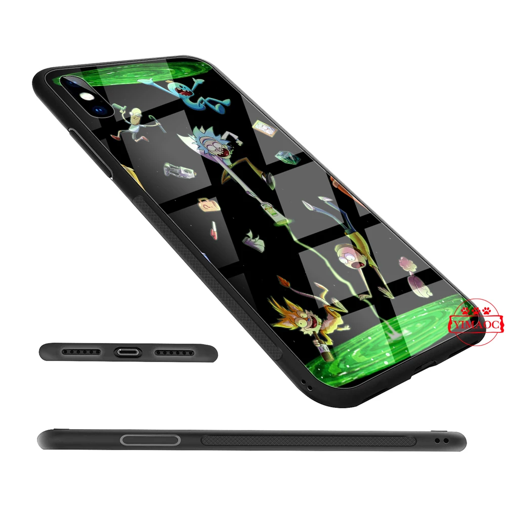Роскошный чехол с мультипликационным принтом Рик и Морти Стекло для Xiaomi 8 Lite 9 A1 A2