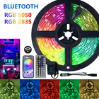 СВЕТОДИОДНАЯ лента SMD RGB 5050, 2835 люмен, ИК, Bluetooth, Wi-Fi, управление питанием 12 В постоянного тока, гибкая Диодная лента, украшение для дома