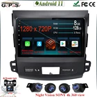 Автомагнитола на Android 11 для Mitsubishi Outlander xl 2 CW0W 2005-2011, Citroen C-Crosser 2007-2013 с сенсорным экраном