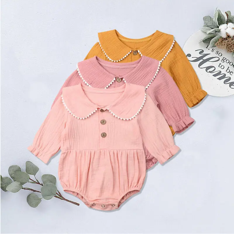 Детский комбинезон для маленьких девочек коллекция 2019 года кукла с галстуком и