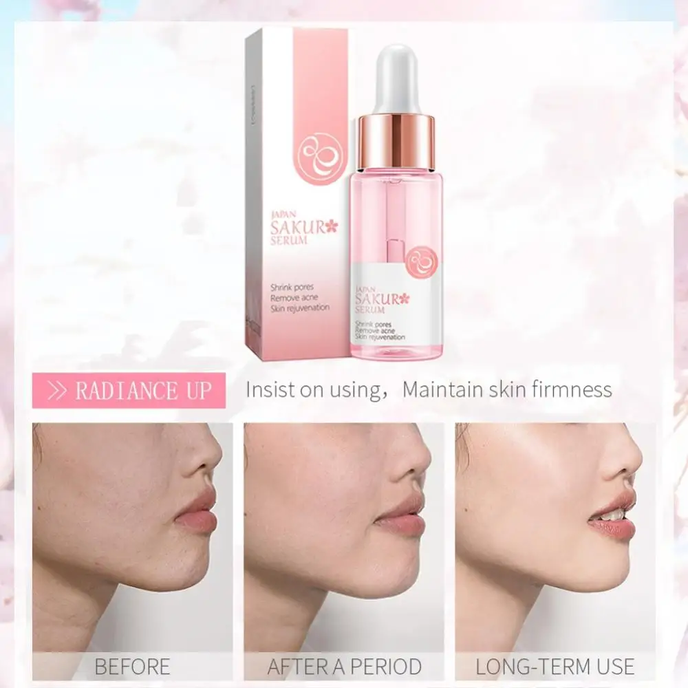 

Cherry Blossom Serum Moisturizing Firming Skin Shrink Pores Brighten Skin Color Hhydrating Face Care Essence Beauty 06