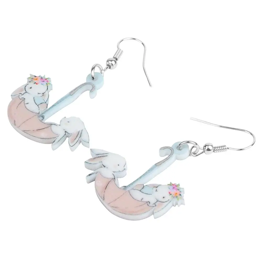 ARWA зонтик из акрила Пасхальный заяц кролик животное серьги Большая подвеска в