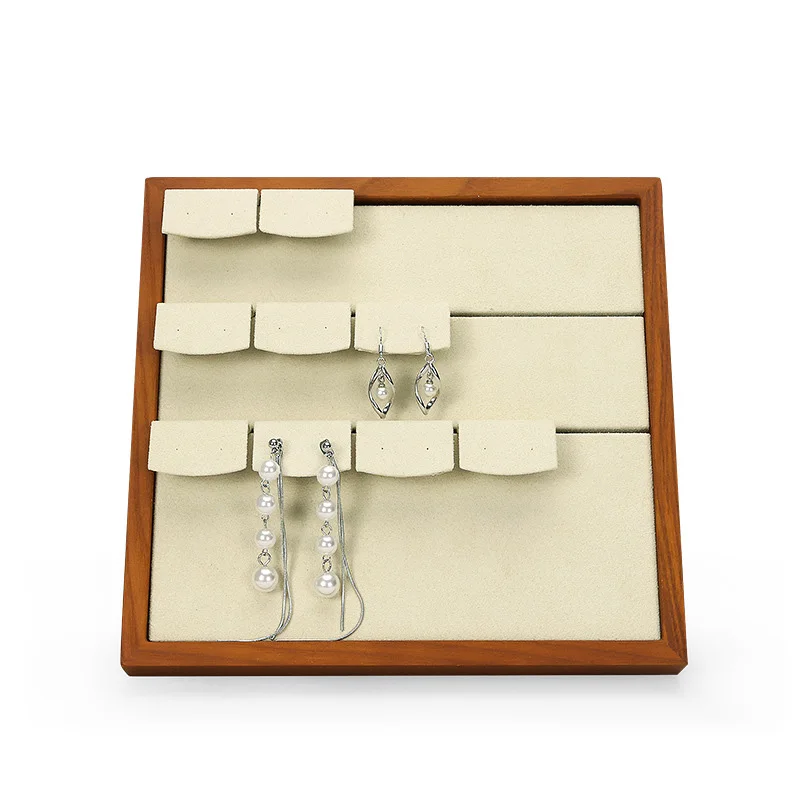 Earrings display stand jewelry stand solid wood props manufacturers earrings stand upright display tray