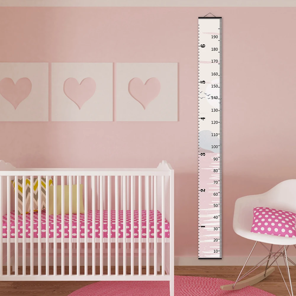 

Baby Child Kids Growth Chart Height Measure Ruler Wooden Canvas Hanging Wall Kids Room Bedroom Home Decorative Painting